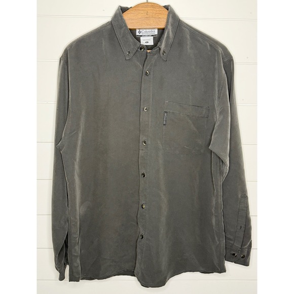 Columbia Other - Columbia Sportswear Mens Long Sleeve Button Down Shirt Gray L Pocket Hiking